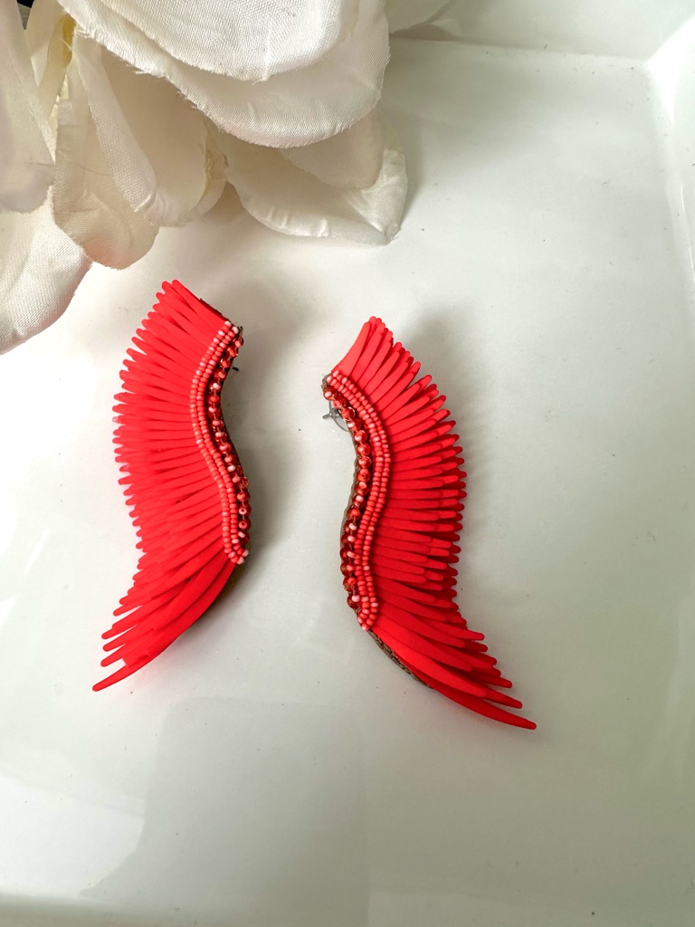Mignonne Gavigan Madeline Wing Earrings Orange